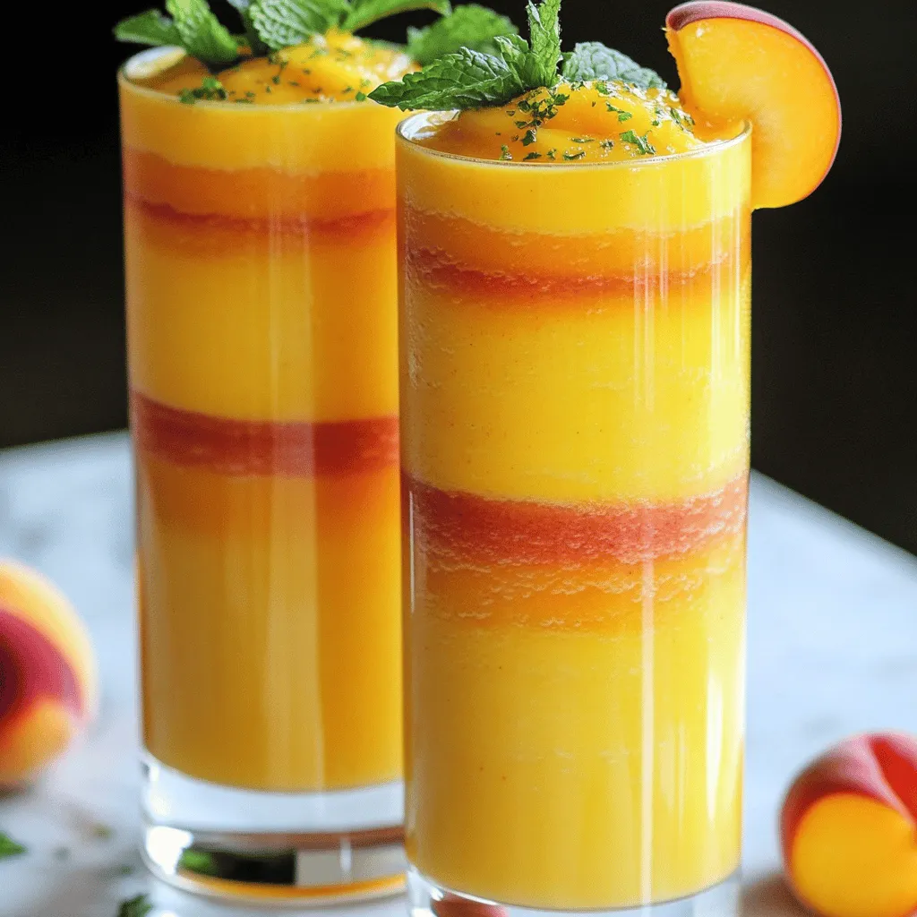 Mango Peach Sunrise Smoothie Fresh and Flavorful Treat