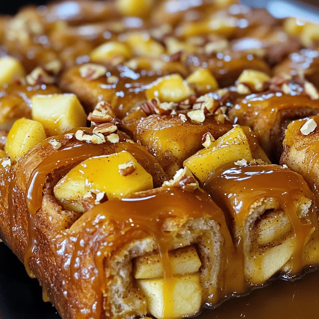 Caramel Apple Cinnamon Roll Pull-Apart Bread Delight