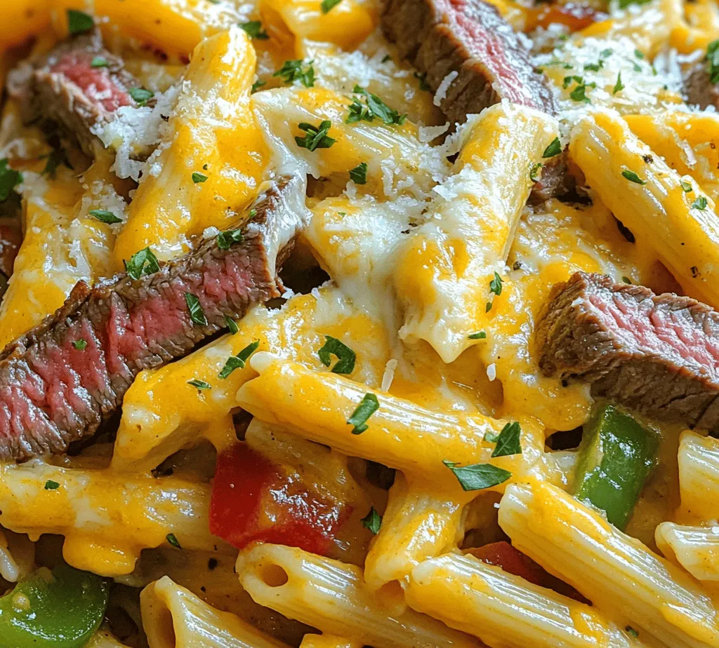 Welcome to the delicious world of comfort food! If you’re a fan of hearty meals that come together quickly, then this Philly Cheesesteak Pasta recipe is just what you need. This dish masterfully combines the classic flavors of a Philly cheesesteak—tender steak, sautéed onions, and melted cheese—with the satisfying texture of pasta. It’s a dish that embodies comfort, making it ideal for family dinners, casual gatherings, or even a cozy night in.