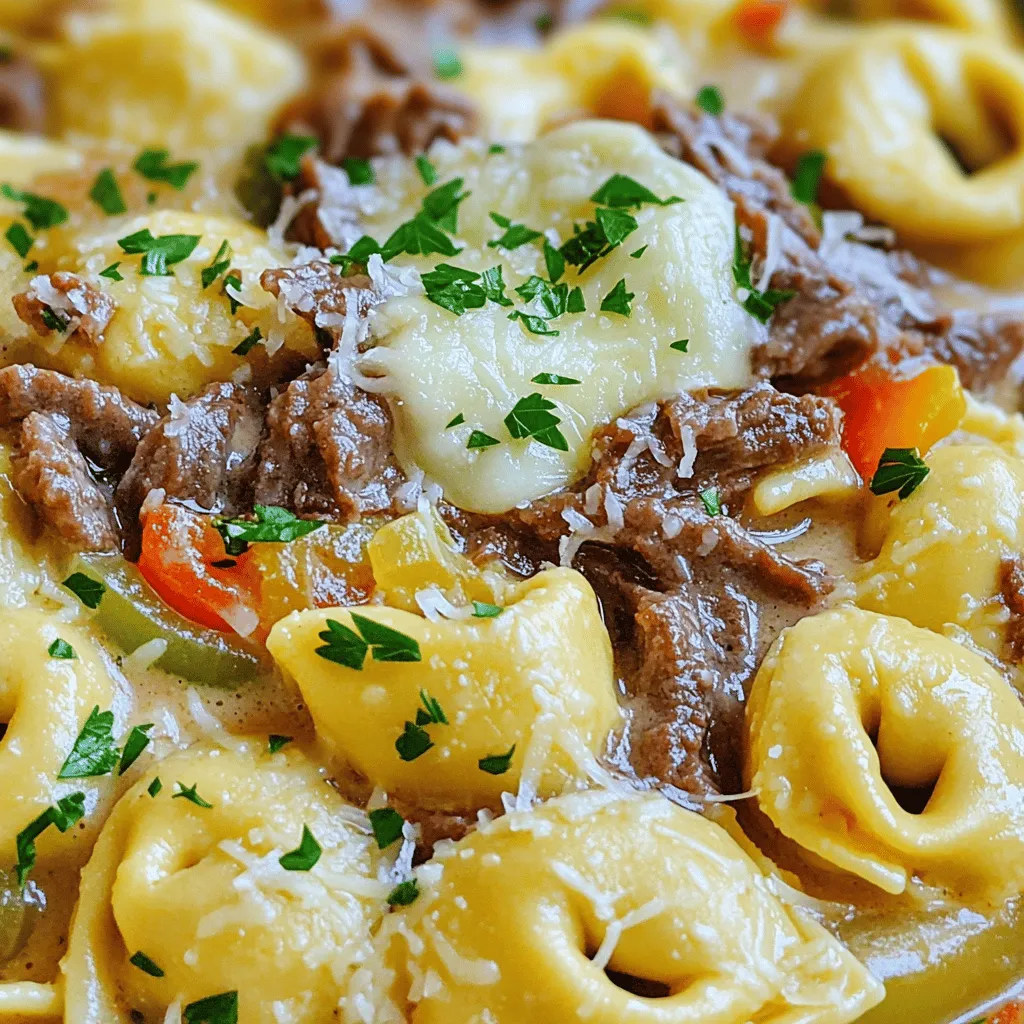 Cheesesteak Tortellini in Creamy Sauce Recipe