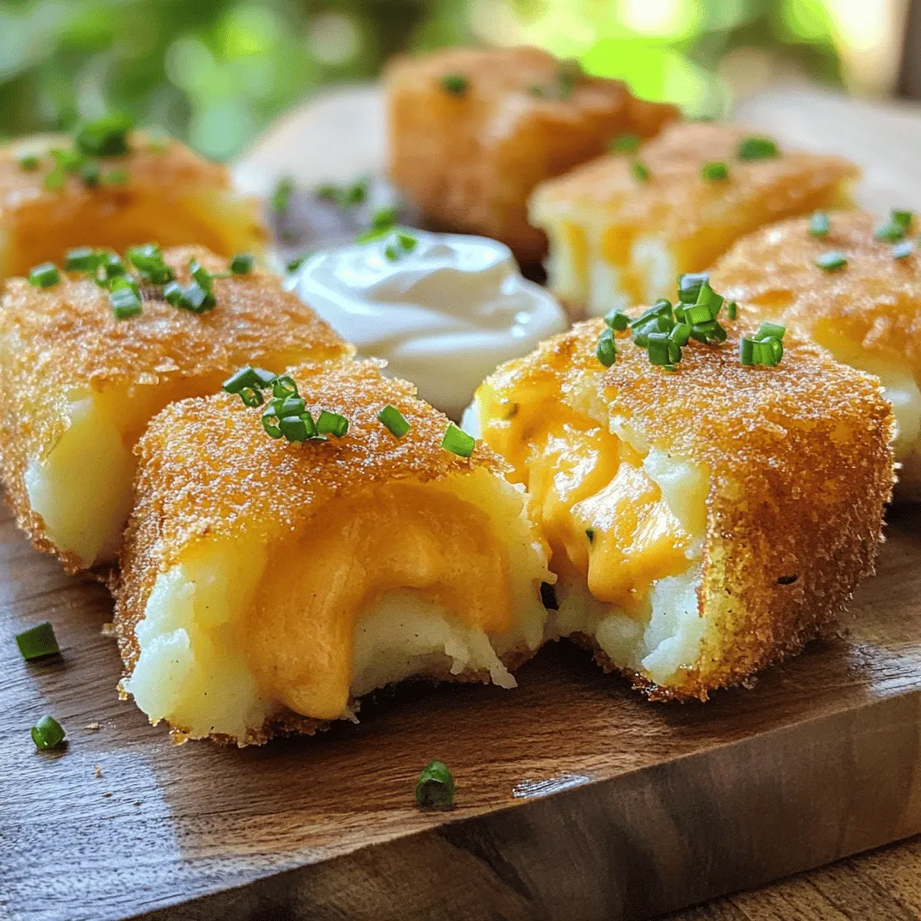 Crispy Mashed Potatoes Stuffed with Cheese Delight