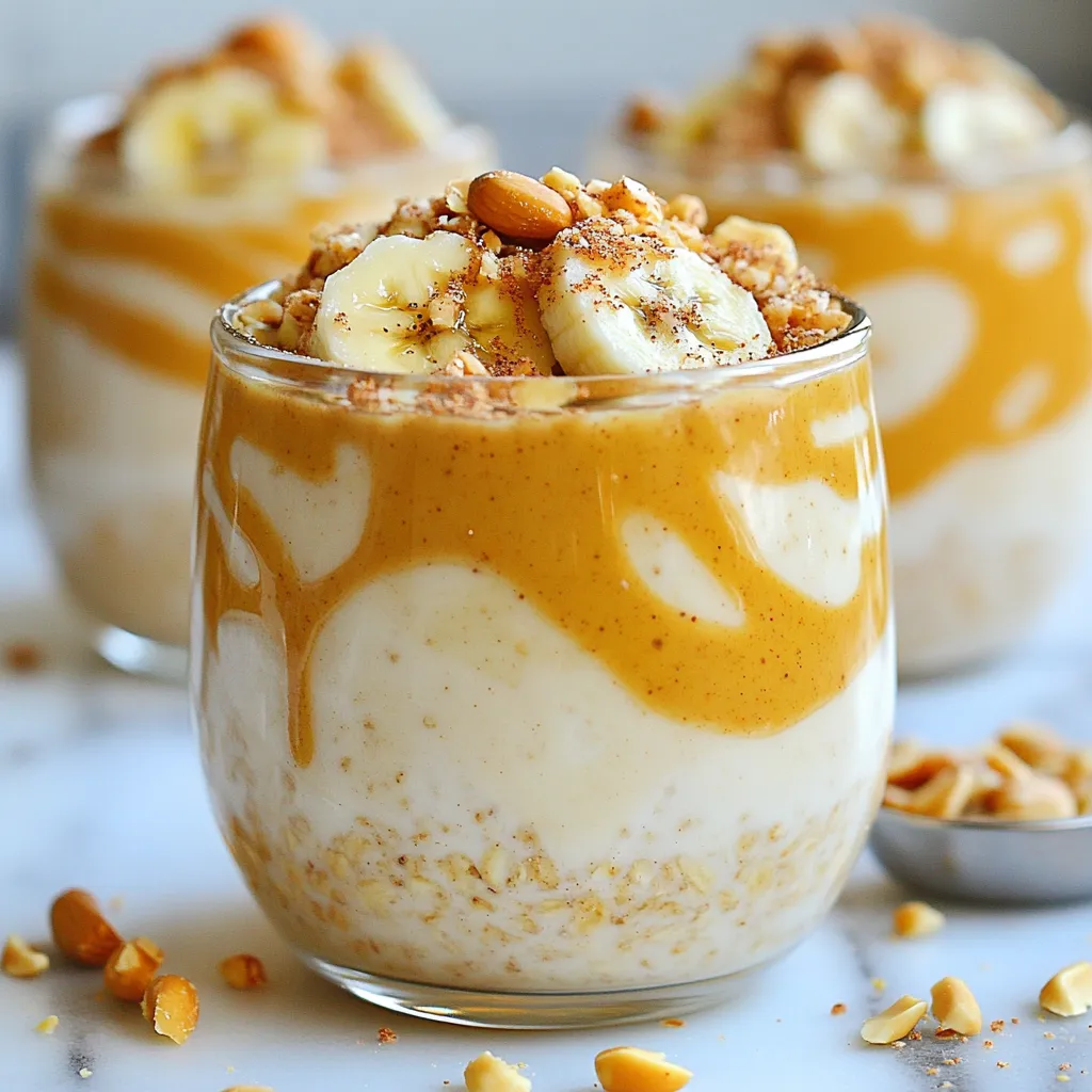 Peanut Butter Banana Overnight Oats Healthy Recipe