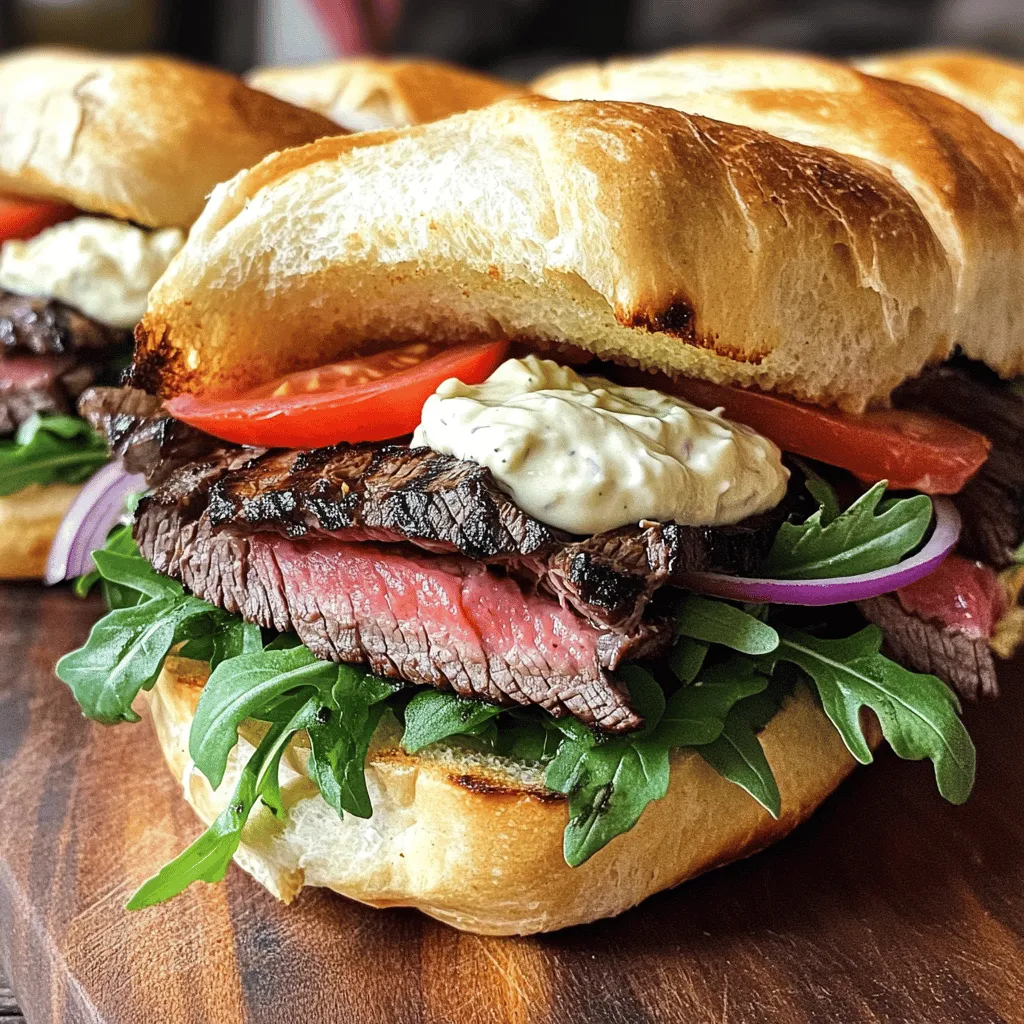 Savory Steak Sandwich with Garlic Aioli Recipe