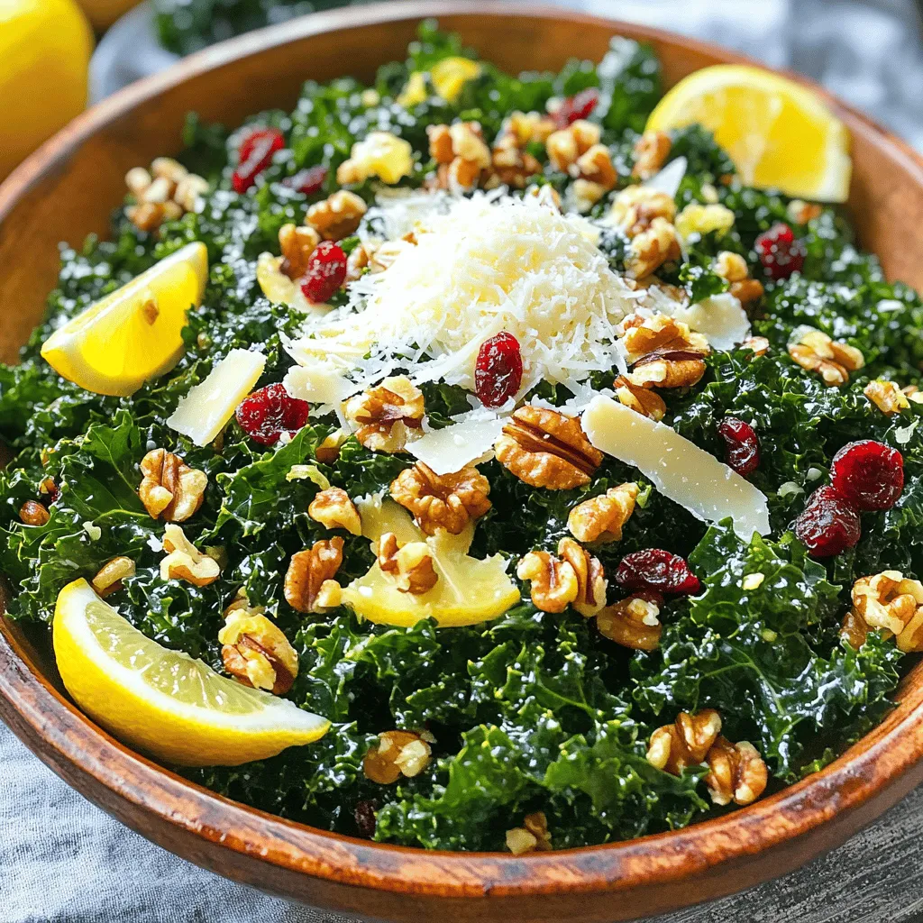 Lemon Parmesan Kale Salad Fresh and Healthy Delight