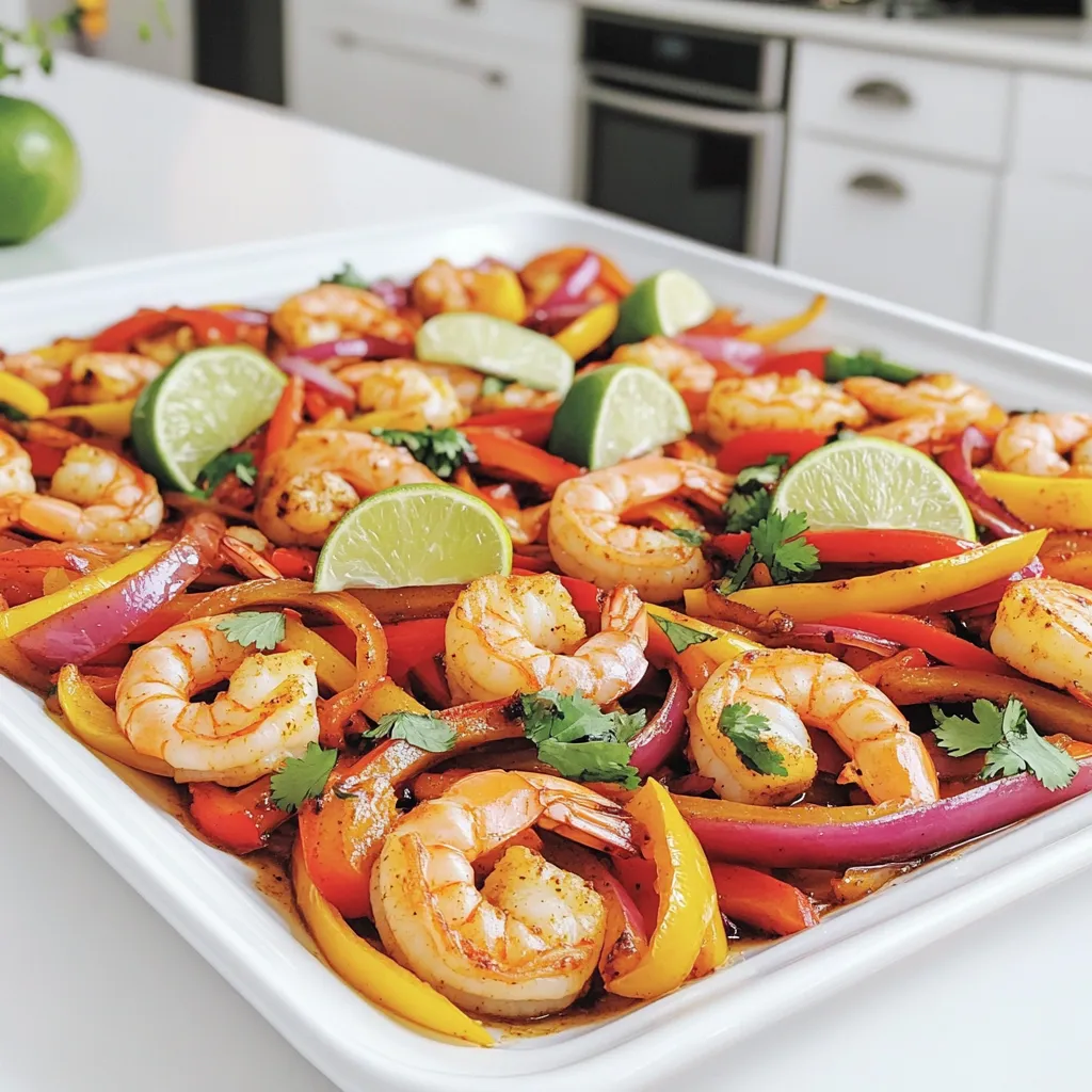 Sheet-Pan Garlic Butter Shrimp Fajitas Delight