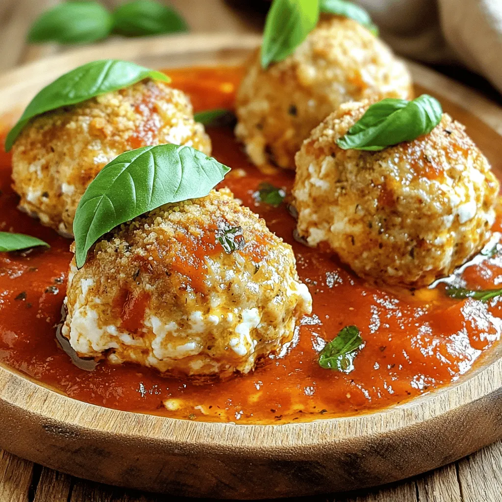 Baked chicken ricotta meatballs are a tasty twist on traditional meatballs. They combine ground chicken and ricotta cheese for a light, fluffy texture. The ricotta adds creaminess and helps keep the meatballs moist. This dish uses simple ingredients and is easy to make.