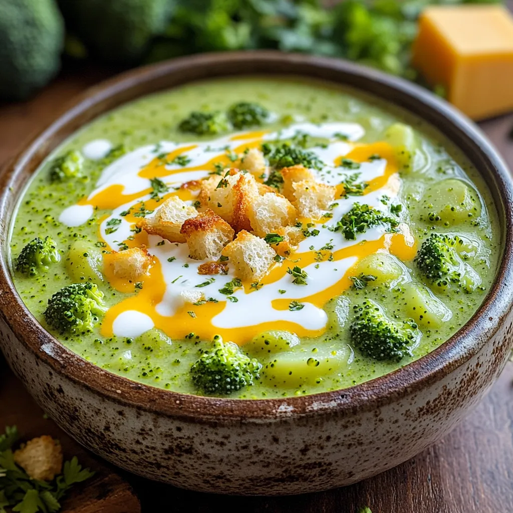 Creamy Broccoli Cheddar Soup Slow Cooker Delight