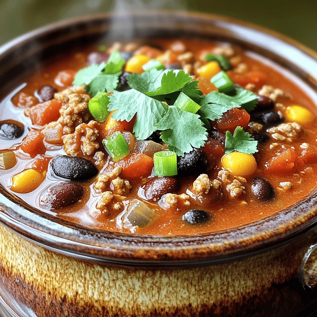 Slow Cooker Sweet Spicy Turkey Chili Simple and Tasty