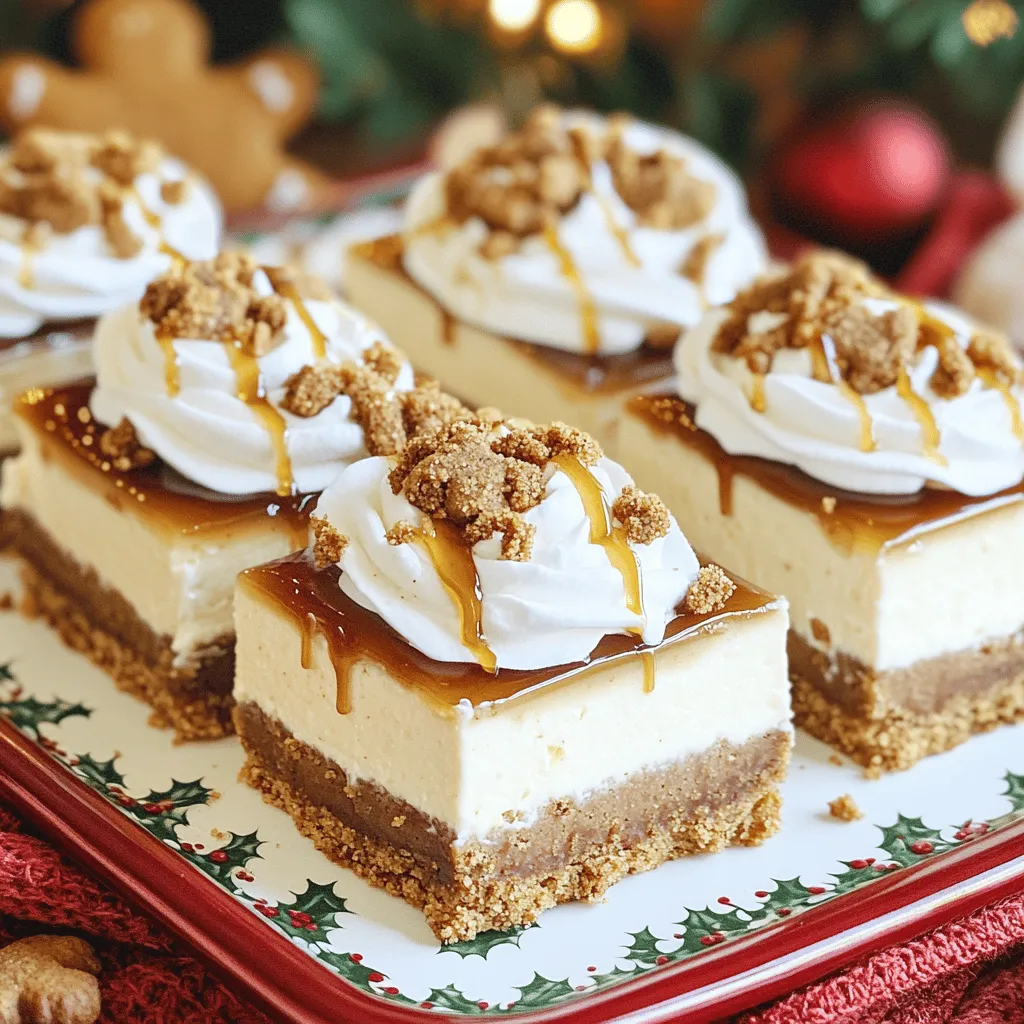 No-Bake Gingerbread Cheesecake Bars Delightful Treat