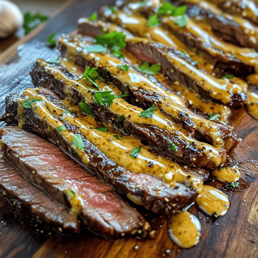 To create a perfect cast iron bavette steak with whiskey garlic cream sauce, you need a few key ingredients. The main star is the bavette steak, also known as flank steak. You want one pound of this cut. It gives a great flavor and texture to the dish. You