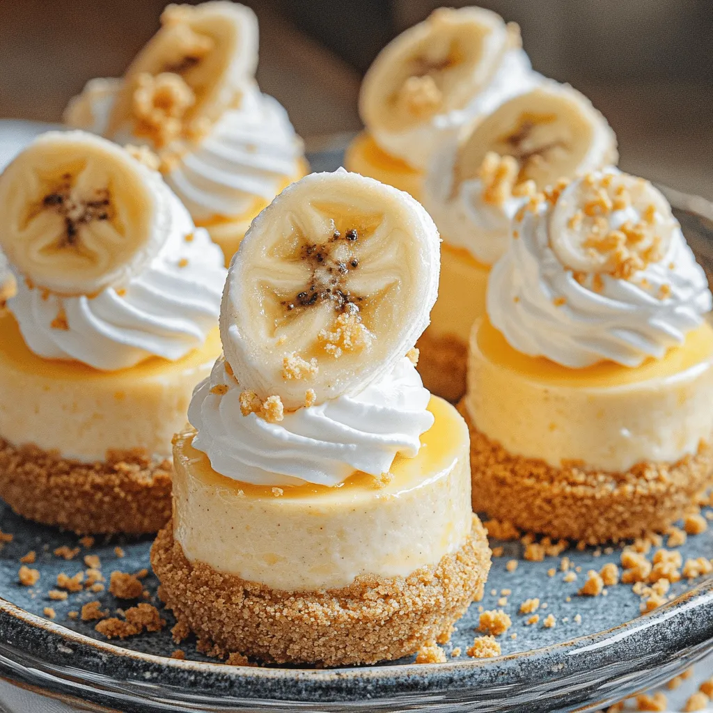 Here’s what you need for these delightful mini banana pudding cheesecakes:
