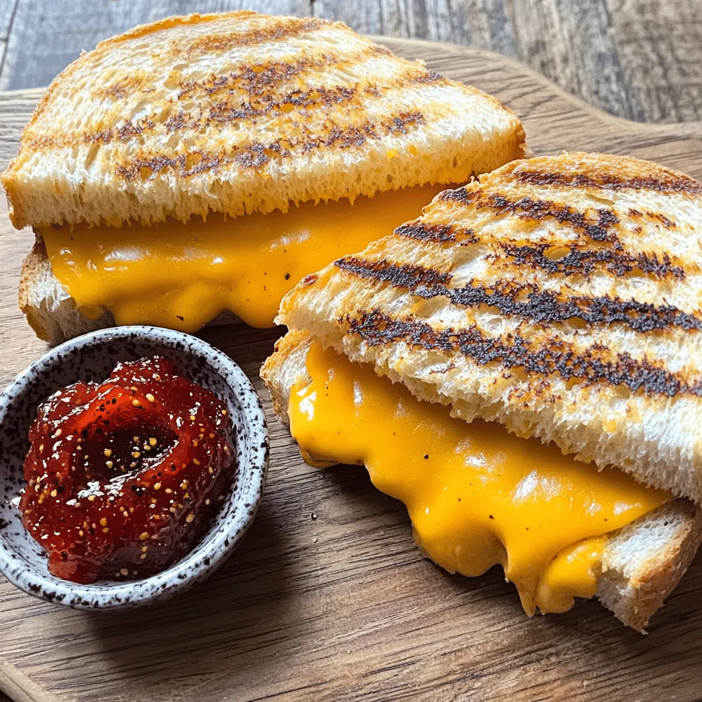Grilled Cheese Delight with Spicy Tomato Jam: A Flavorful Twist on a Classic