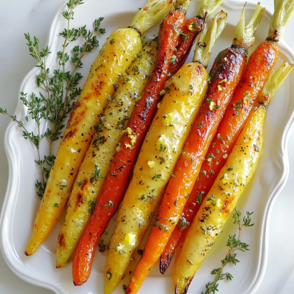Garlic Butter Roasted Rainbow Carrots Simple Delight