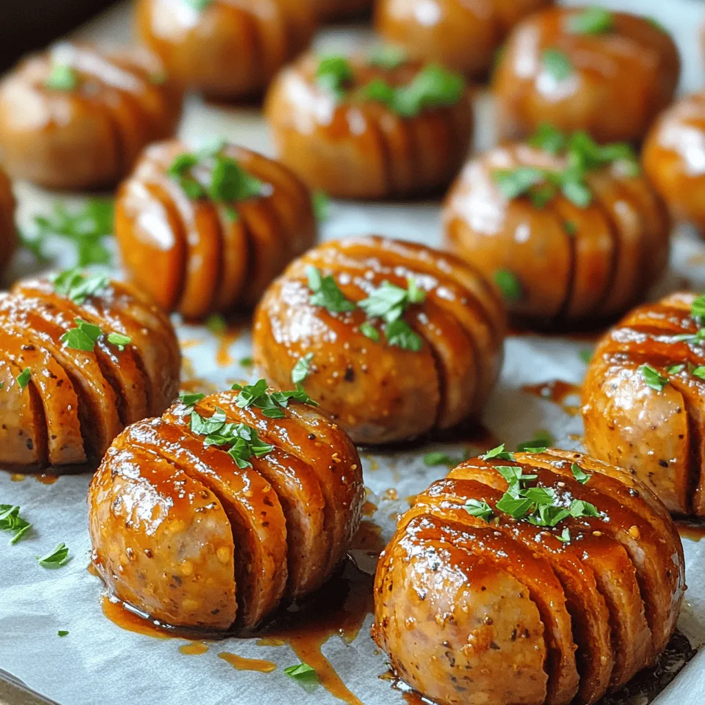 Maple BBQ Hasselback Kielbasa Bites Recipe