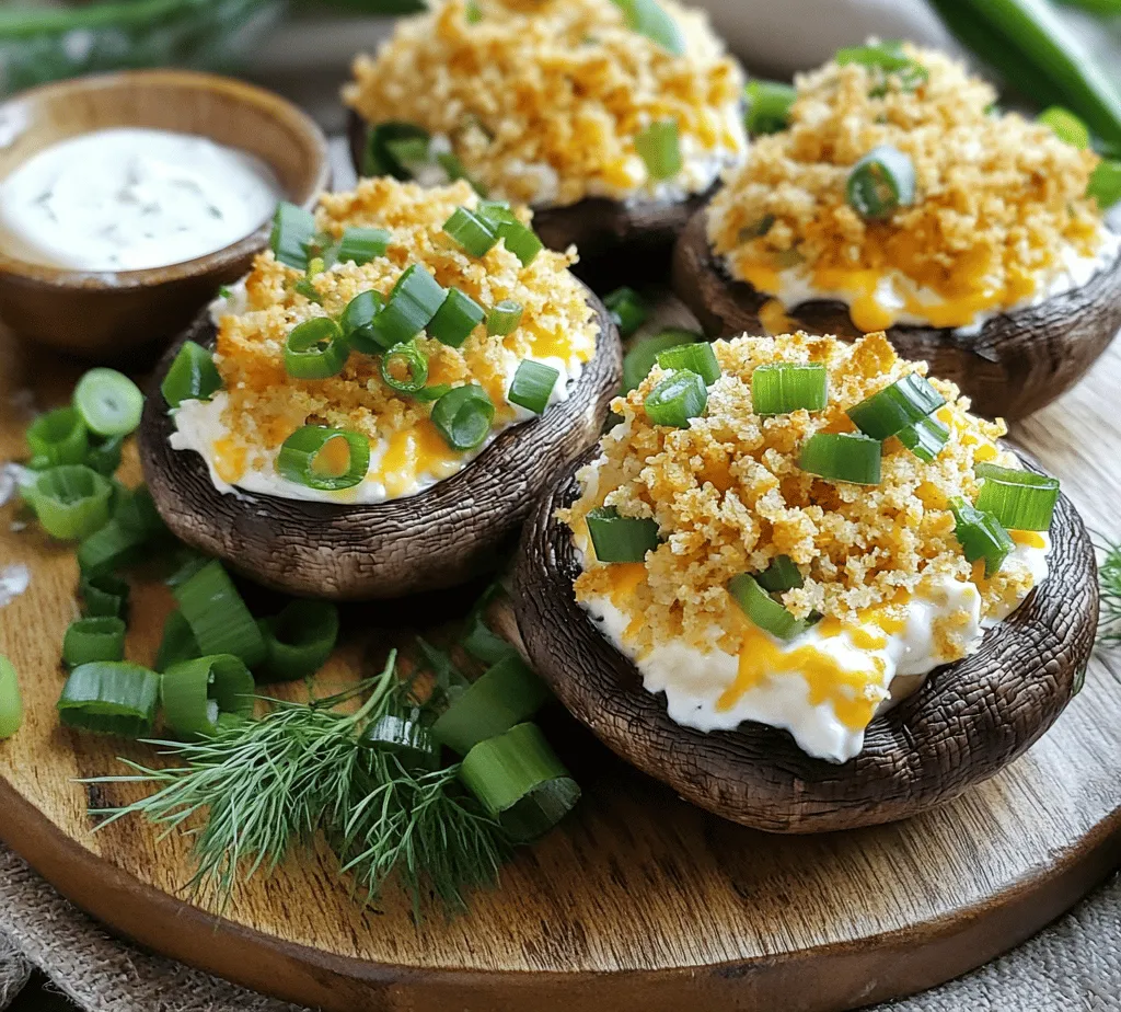 Stuffed mushrooms are a beloved appetizer that effortlessly blend flavor and elegance, making them an ideal choice for any occasion. Whether you’re hosting a lively gathering or enjoying a cozy night in, these delectable bites are sure to impress. Our ranch-infused stuffed mushrooms take the classic concept of a stuffed mushroom to new heights with a creamy, flavorful filling that packs a punch. The combination of rich cream cheese, tangy ranch dressing, and savory spices creates a delightful contrast to the earthy taste of the mushrooms, making each bite a celebration of taste.
