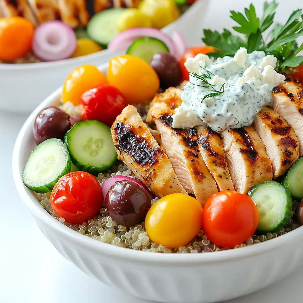 Greek Chicken Gyro Bowls Flavorful and Simple Meal