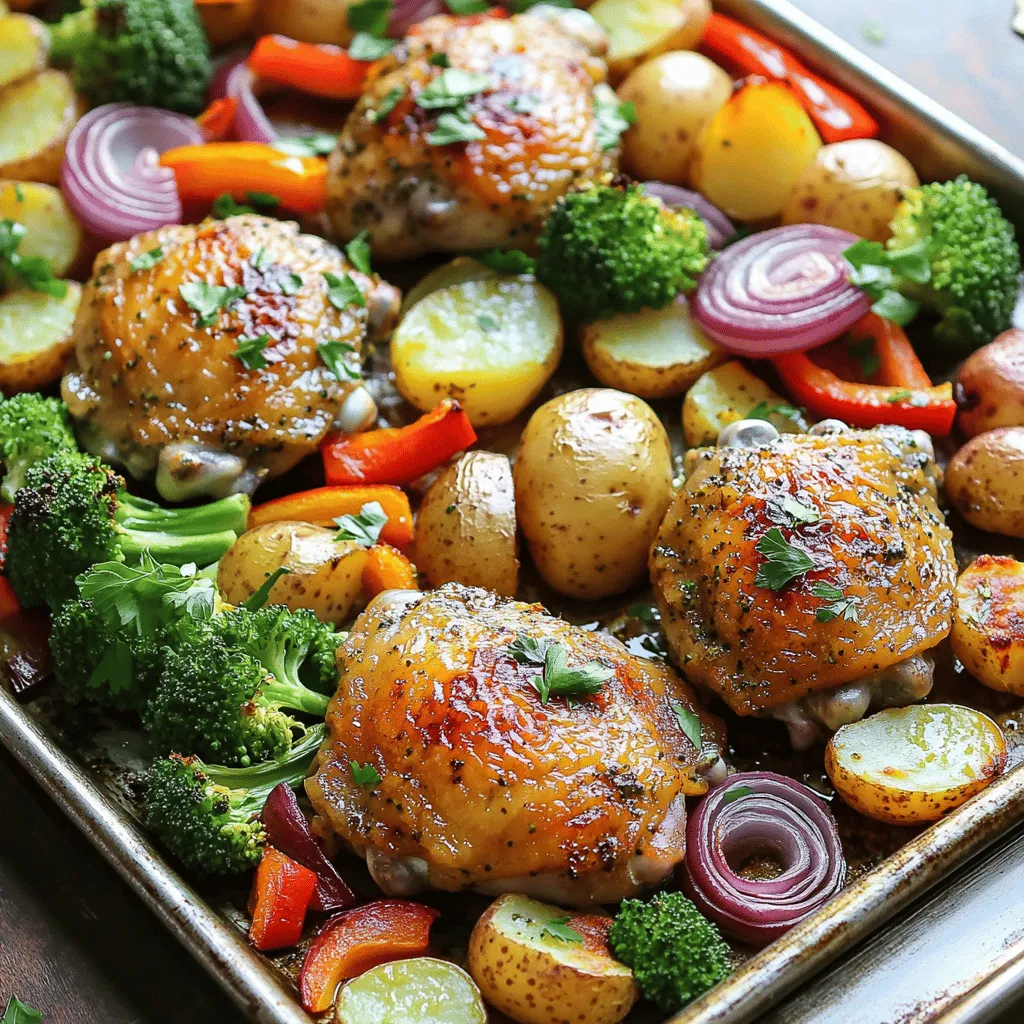 Savory Sheet Pan Garlic Ranch Chicken &#038; Veggies Meal