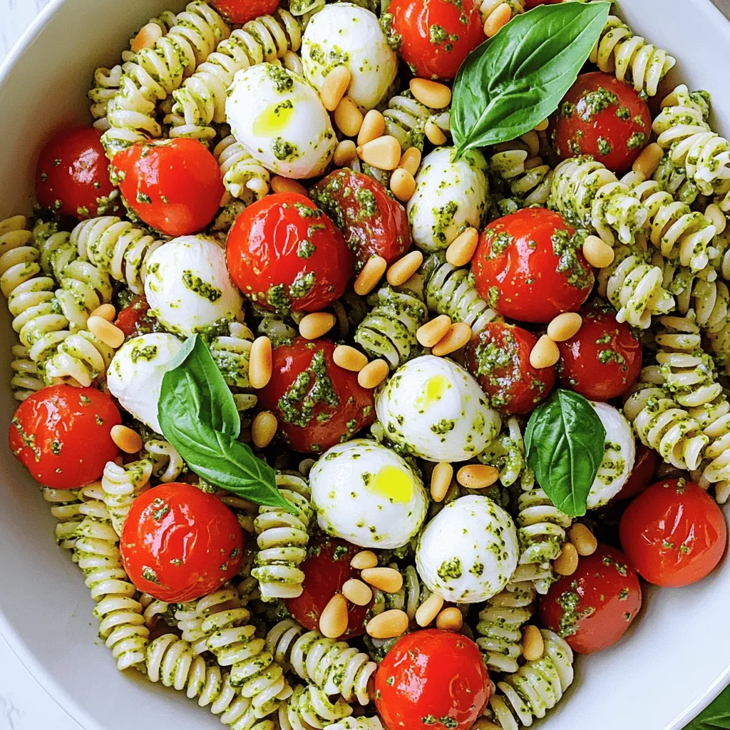 Pesto Caprese Pasta Salad Fresh and Flavorful Dish