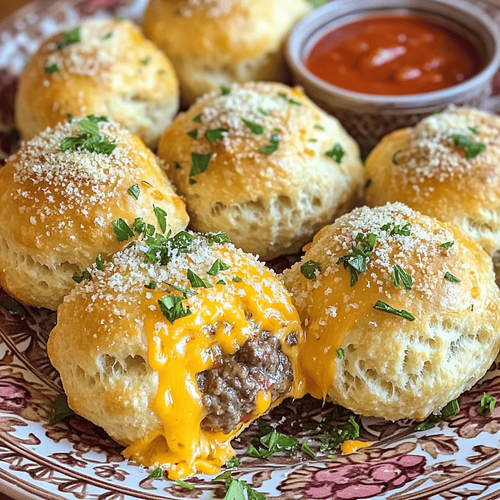 Garlic Parmesan Cheeseburger Bombs Savory Flavor Delight
