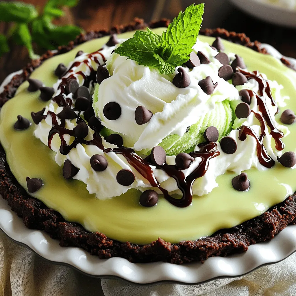 Mint Chocolate Chip Ice Cream Pie Irresistible Dessert Delight