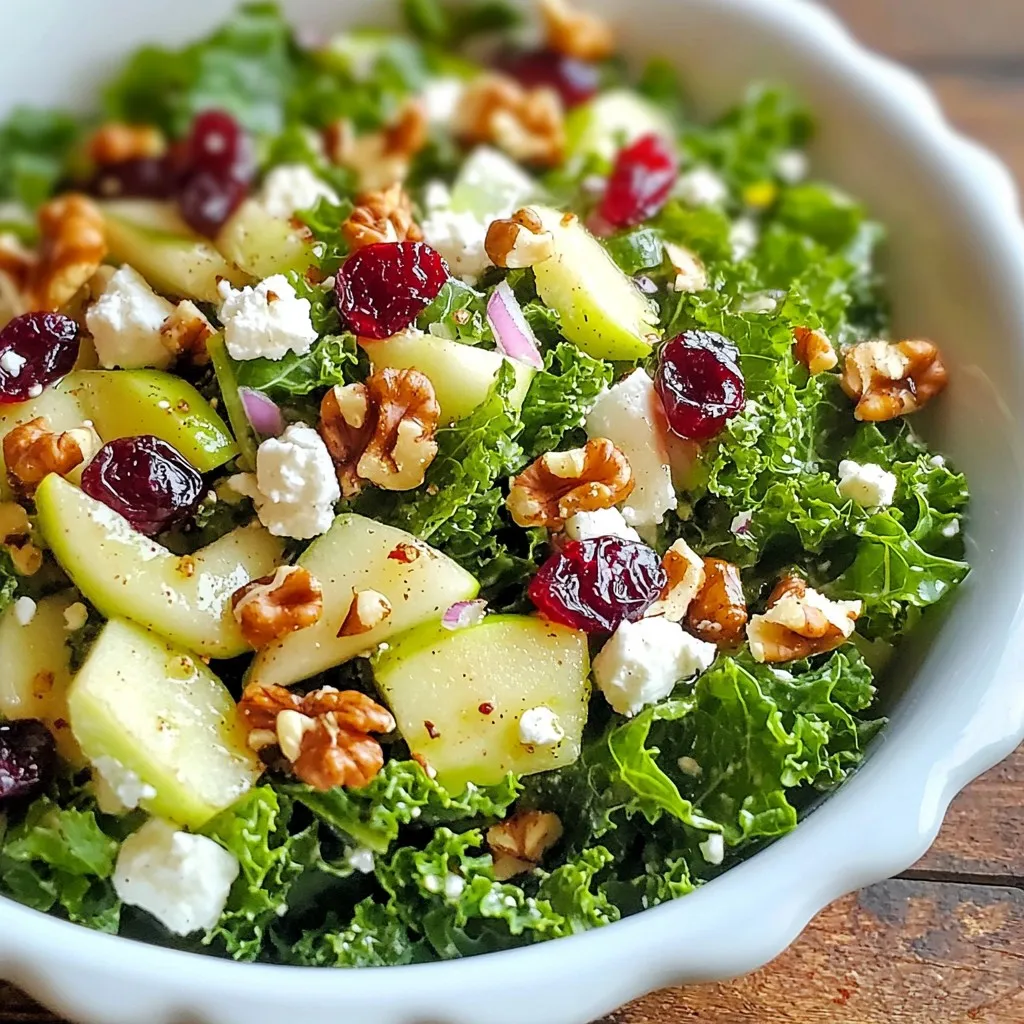 Kale Apple Cranberry Salad Simple and Flavorful Mix