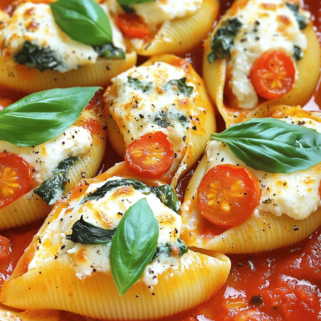 Tuscan stuffed shells are a hearty dish. They feature large pasta shells filled with rich cheese and fresh spinach. The classic Tuscan stuffed shells recipe includes ricotta, mozzarella, and Parmesan cheese. Each ingredient adds a creamy texture and deep flavor. You also need spinach, garlic, and Italian herbs. These ingredients bring a taste of Tuscany right to your kitchen.
