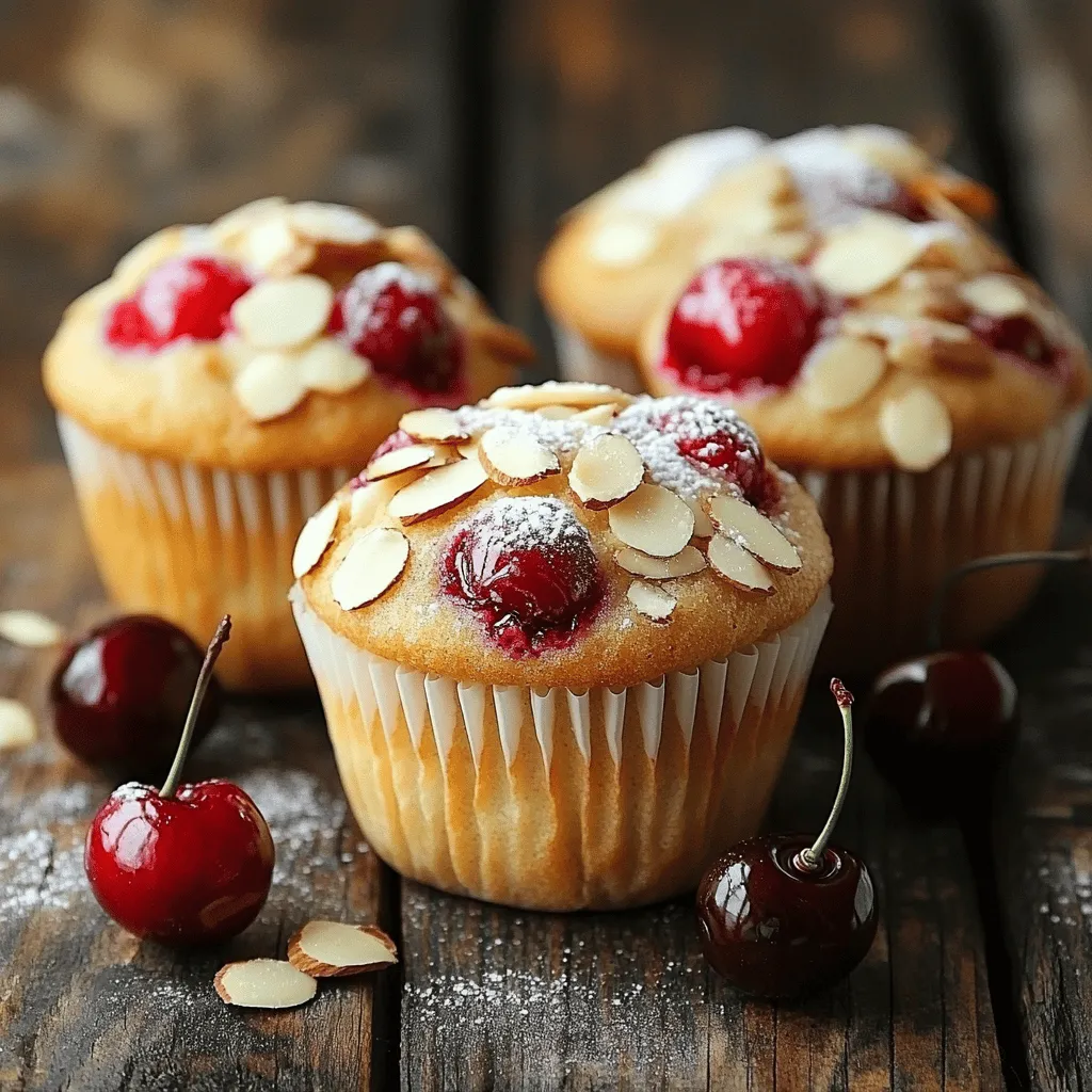 Cherry Almond Muffins Delightful Breakfast Treat