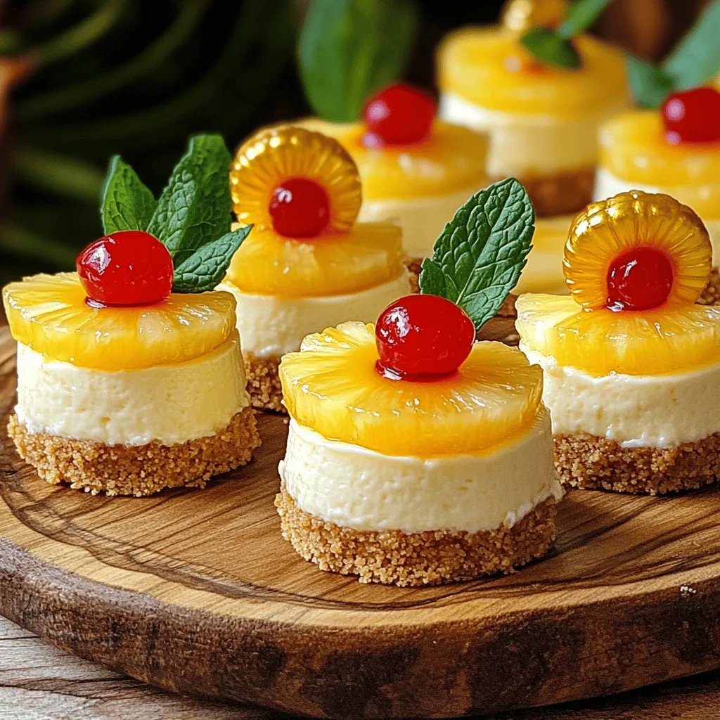 Mini Pineapple Upside-Down Cheesecakes Delightful Treat