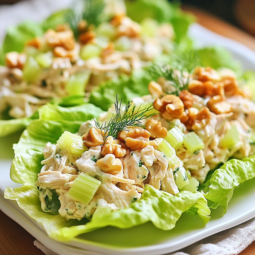 Greek Yogurt Chicken Salad Lettuce Wraps Delight