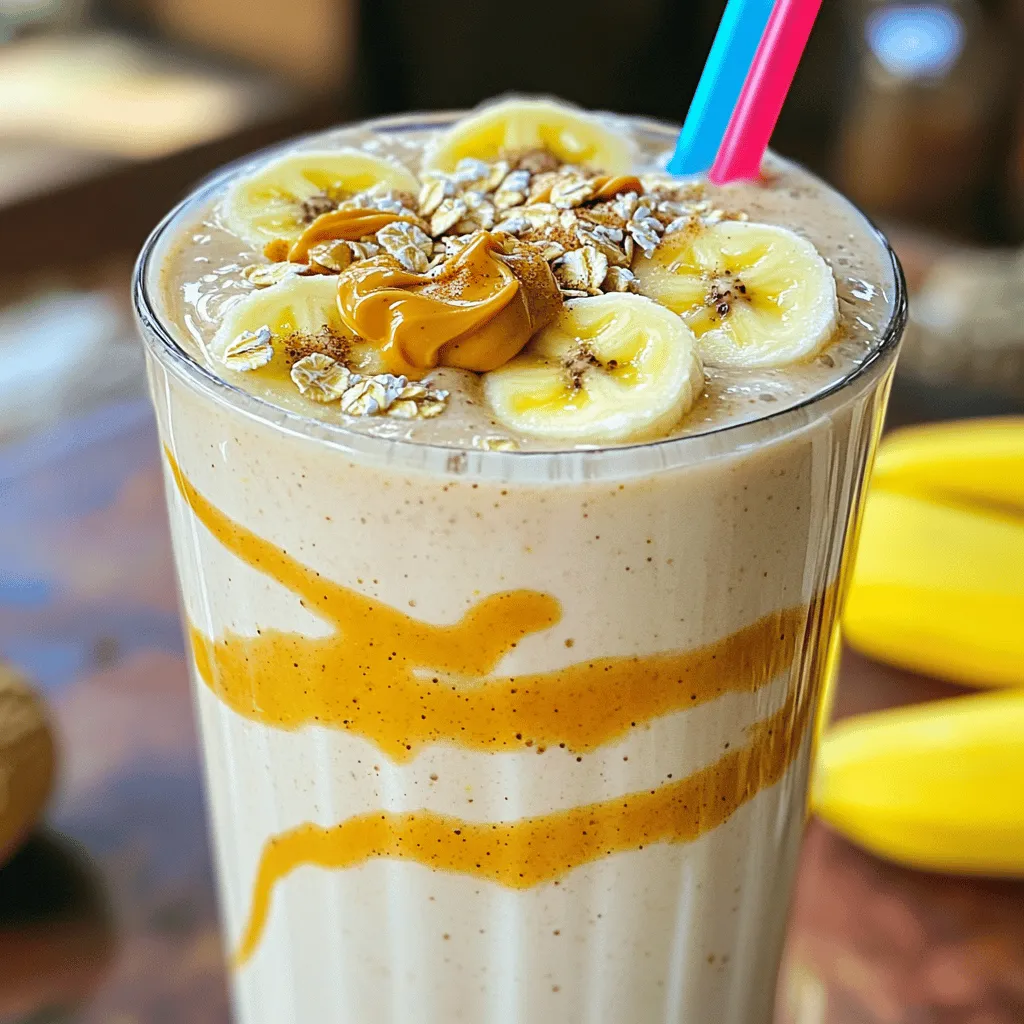 Peanut Butter Banana Oat Smoothie Quick and Delicious