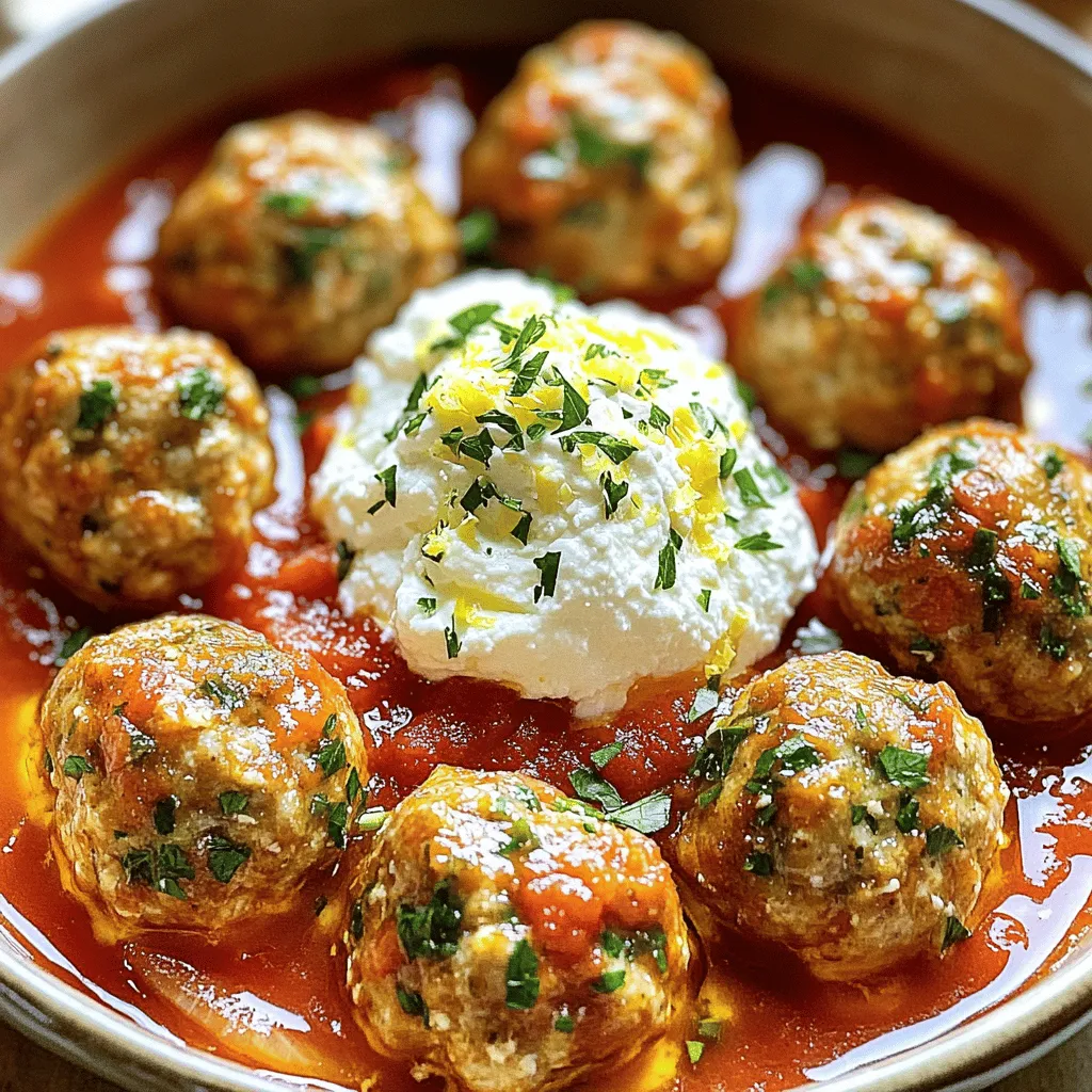 Juicy Italian Chicken Meatballs with Creamy Twist