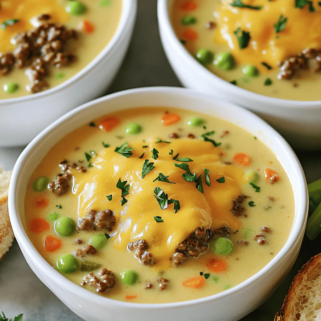 Creamy Cheeseburger Soup Hearty and Flavorful Delight