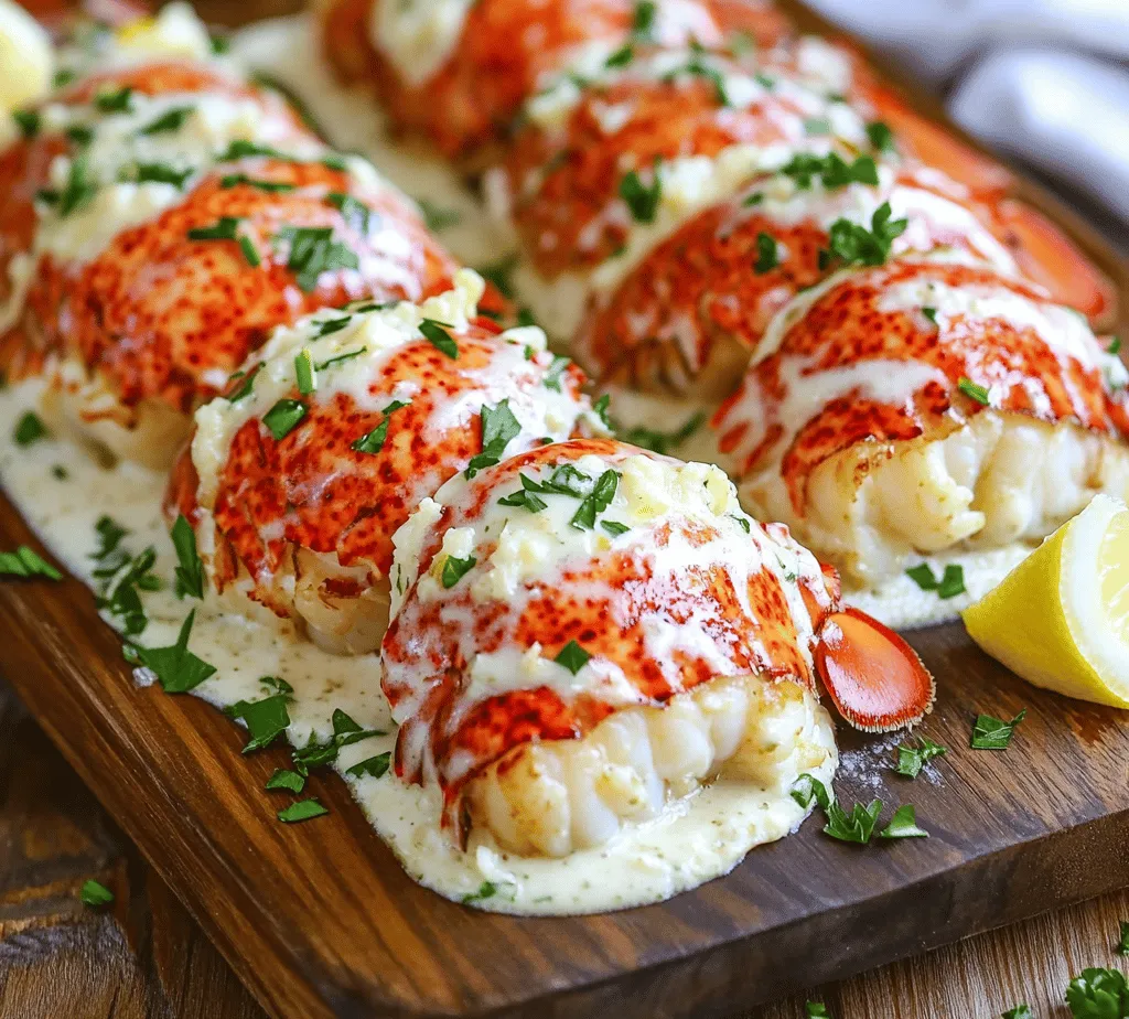 To create the perfect Garlic Parmesan Alfredo Lobster Tails, you must start with the finest ingredients. Each component plays a critical role in the overall flavor and presentation of the dish. Here’s a closer look at the key ingredients you’ll need: