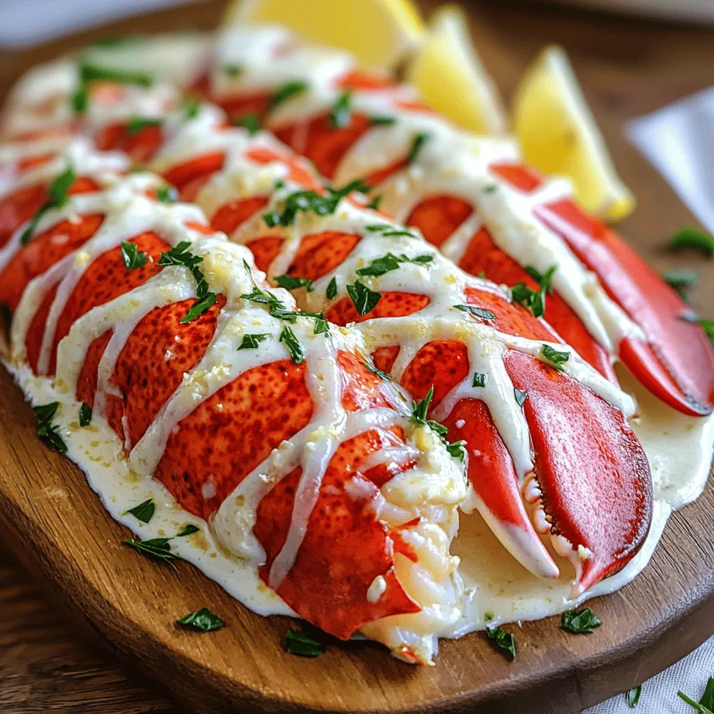 Garlic Parmesan Alfredo Lobster Tails: A Luxurious Seafood Delight