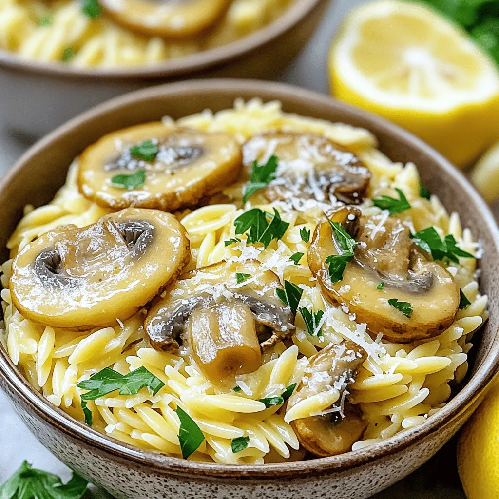Garlic Butter Mushroom Orzo Flavorful Comfort Dish