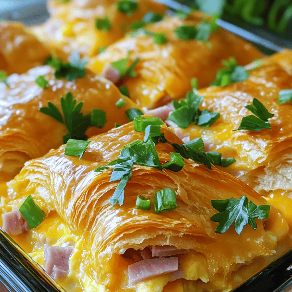 Overnight Croissant Breakfast Casserole Easy and Tasty