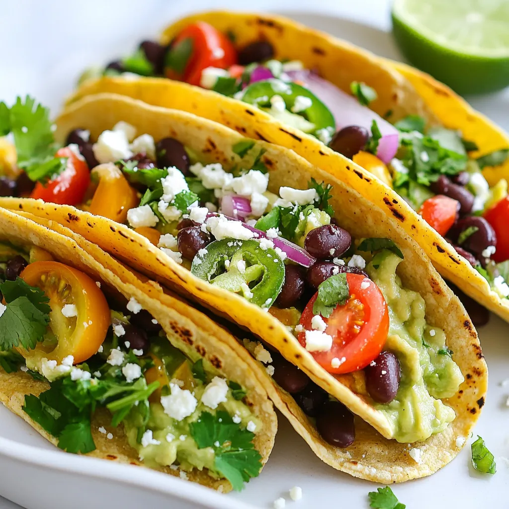 Avocado Lime Black Bean Tacos Flavorful and Fresh