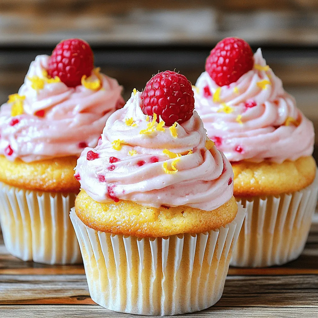 Raspberry Lemon Heaven Cupcakes Delightful Dessert Treat