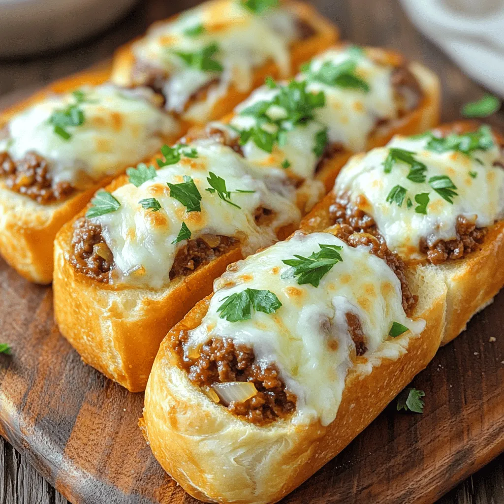 Cheesy Garlic Bread Sloppy Joes Quick and Tasty Meal