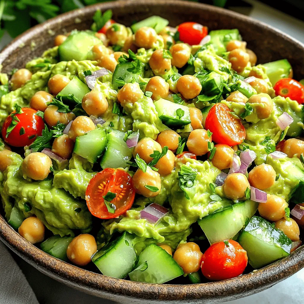 Creamy Avocado Chickpea Salad Fresh and Flavorful Dish