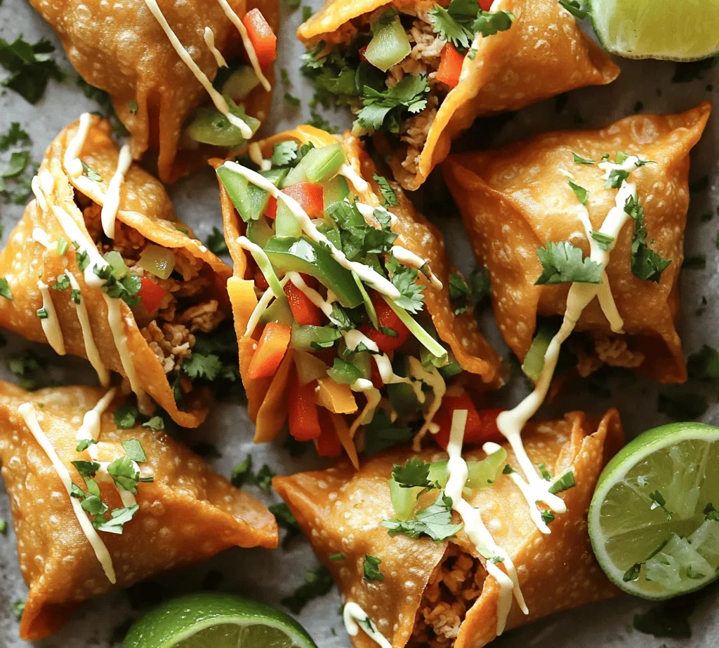 Fusion cuisine is an exciting culinary trend that brings together diverse flavors and techniques from different cultures to create something entirely new and tantalizing. One such delightful creation is the Chicken Wonton Tacos Delight, a dish that harmoniously marries traditional Asian ingredients with the vibrant presentation of Mexican-style tacos. The beauty of this recipe lies in its ingenious use of wonton wrappers as a taco shell, offering a unique texture that elevates the entire dish.