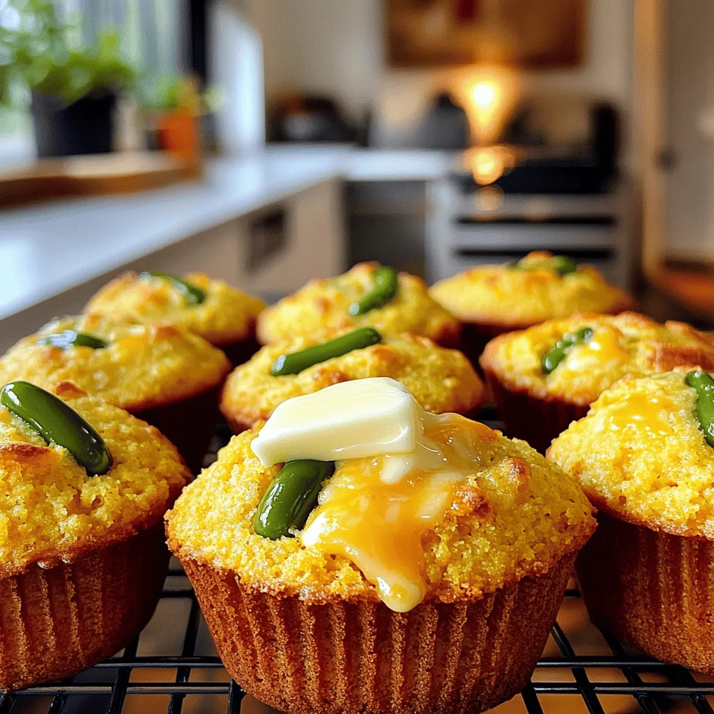 Jalapeño Cheddar Cornbread Muffins Savory and Easy