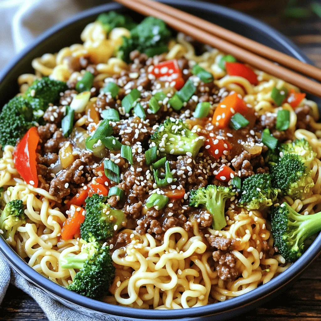 Mongolian Ground Beef Noodles Flavorful and Quick Meal