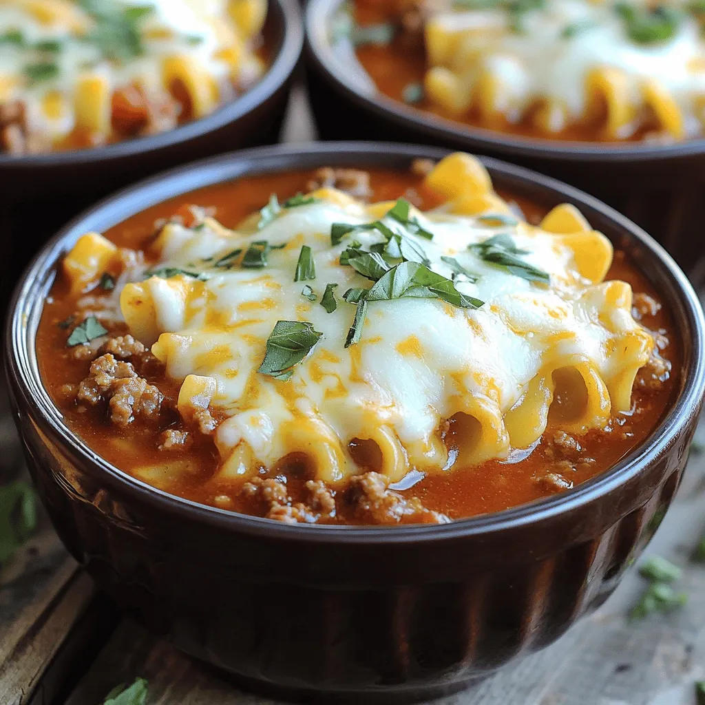 Crock Pot Cheesy Lasagna Soup Rich and Flavorful Dish