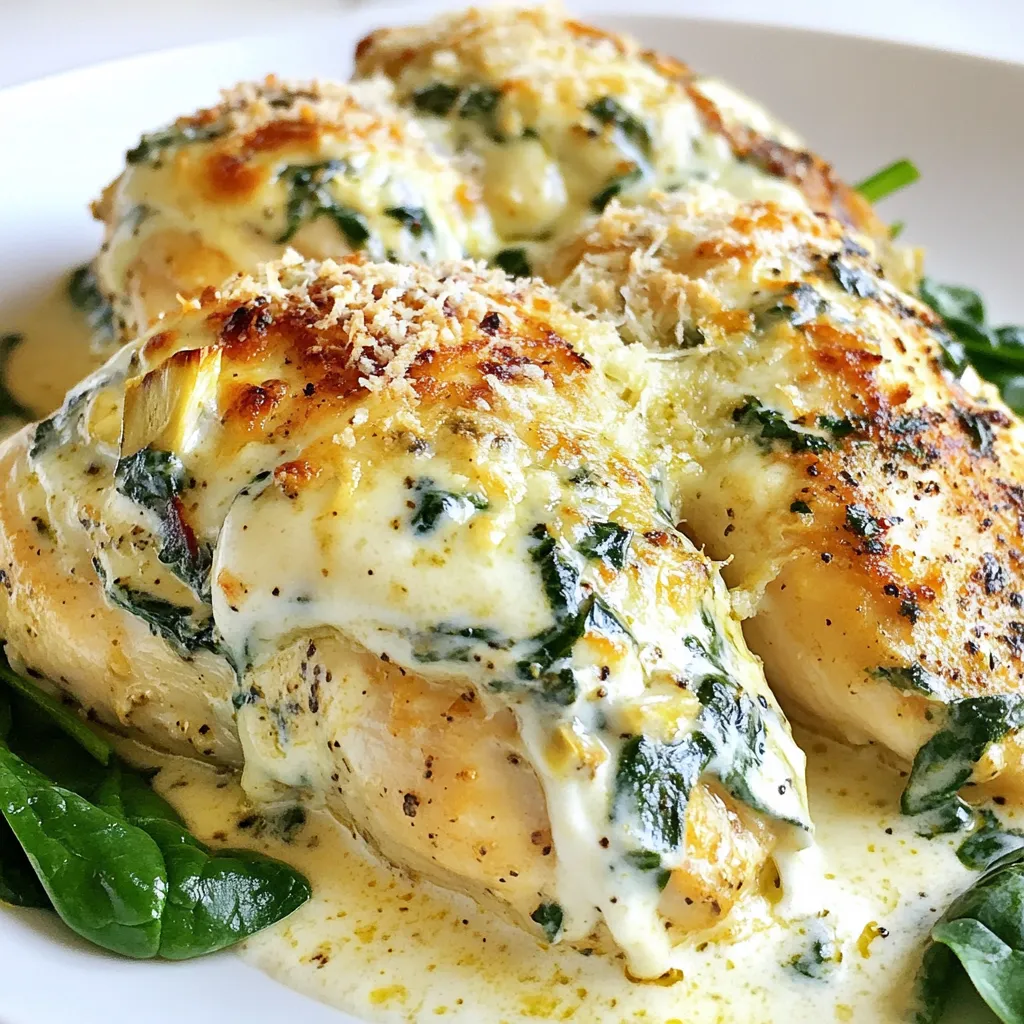 Creamy Spinach Artichoke Chicken Delightful Dish