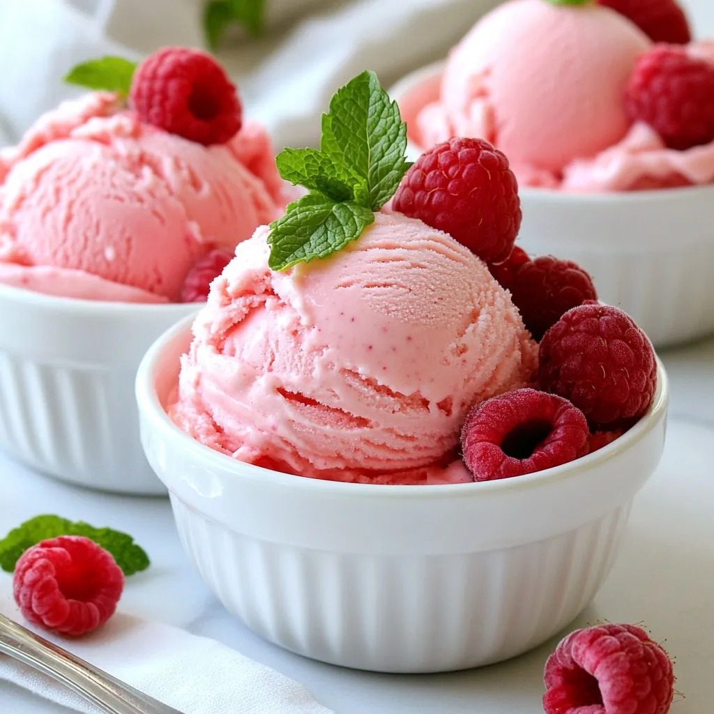 Peach Raspberry Sorbet Refreshing Summer Delight