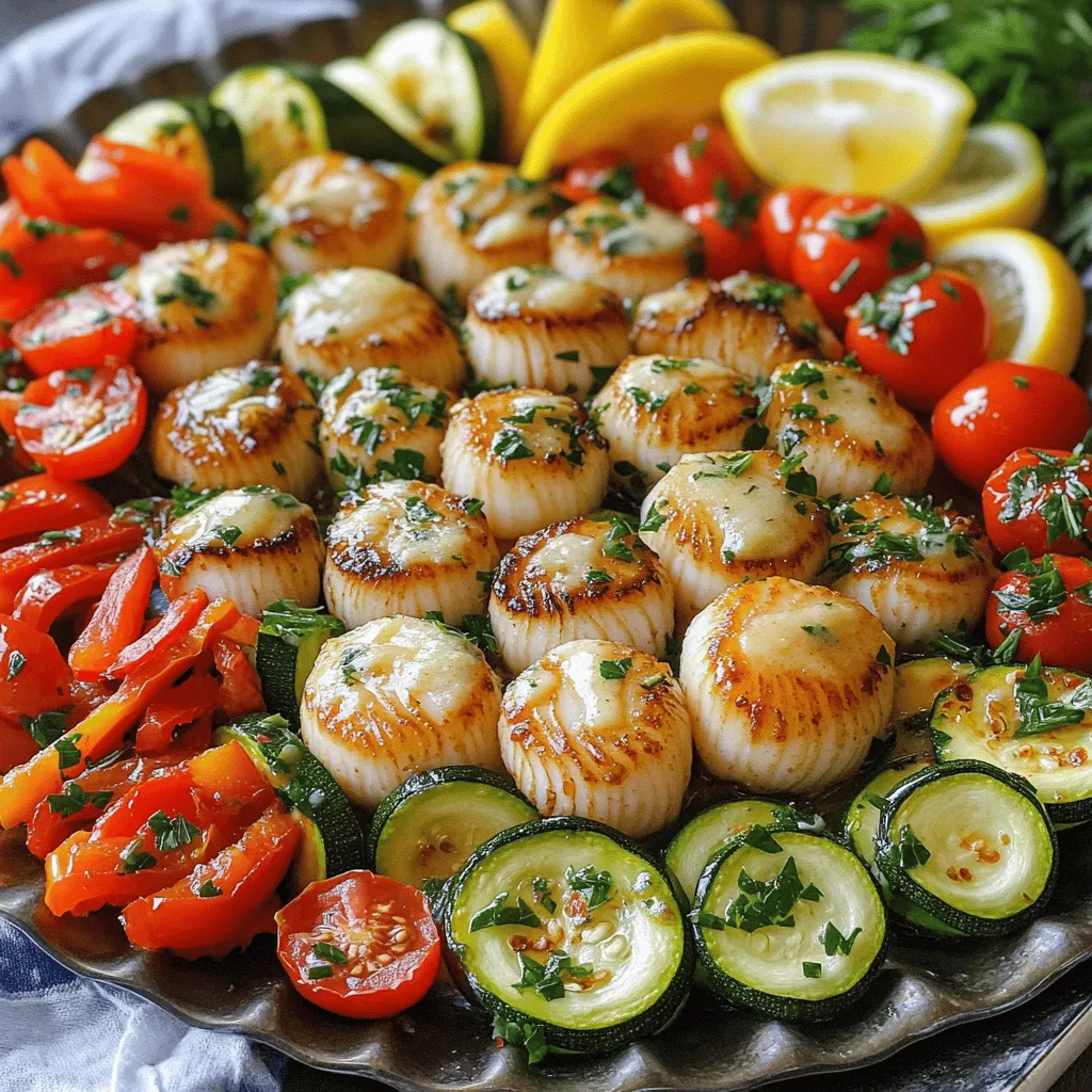 Garlic Butter Scallops and Veggies Delightful Meal