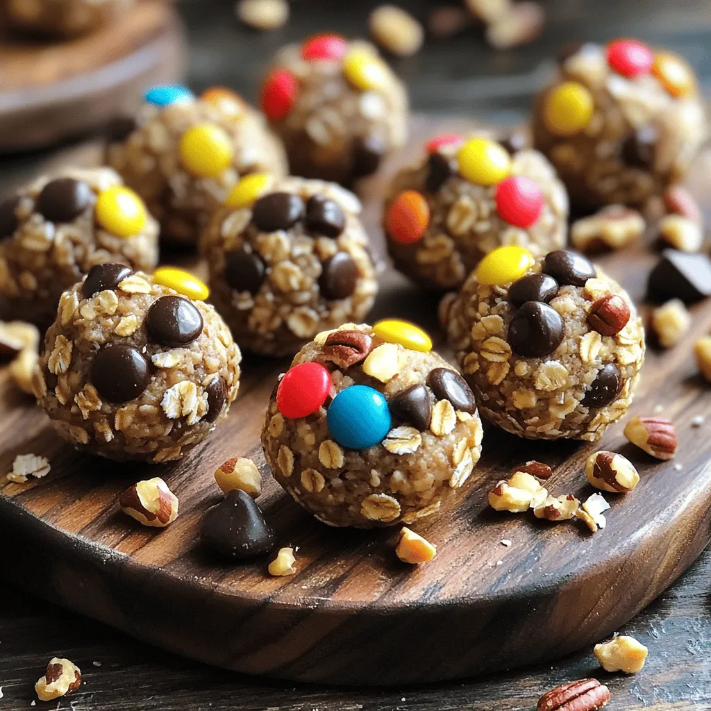 Monster cookie protein balls are tasty, protein-packed treats. They blend oats, peanut butter, and protein powder. This mix creates a chewy snack that feels like a dessert but is healthy too. You can make these in just 15 minutes!