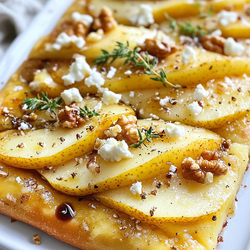 Caramelized Pear &#038; Goat Cheese Flatbread Delight