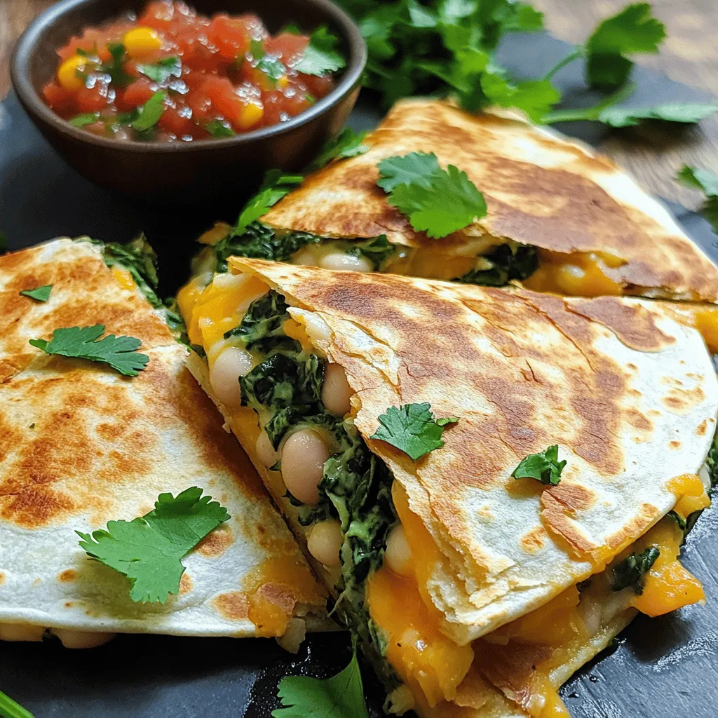 Creamy Spinach White Bean Quesadillas Quick Delight